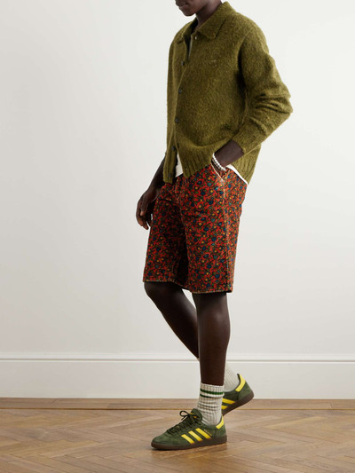 ERL Straight-Leg Floral-Print Cotton-Corduroy Bermuda Shorts outlook