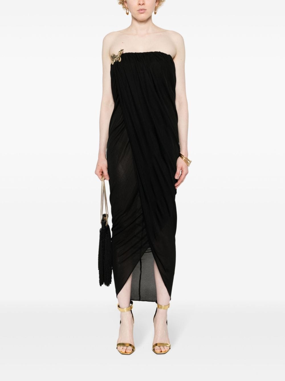 butterfly-appliquÃ© maxi dress - 2