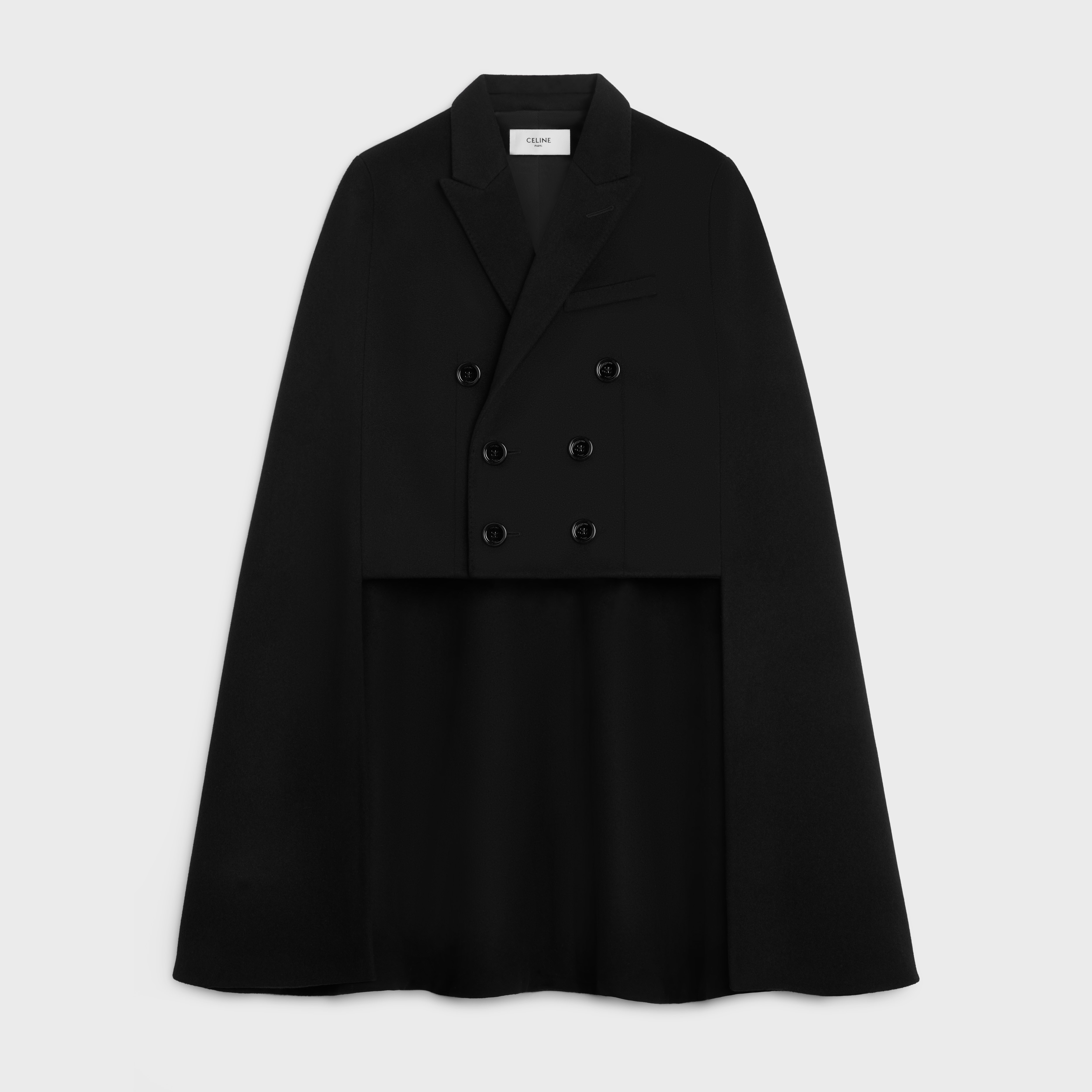 【セリーヌ・CELINE】CAPE CELINE spencer cape coat in cashmere cloth | celine | REVERSIBLE