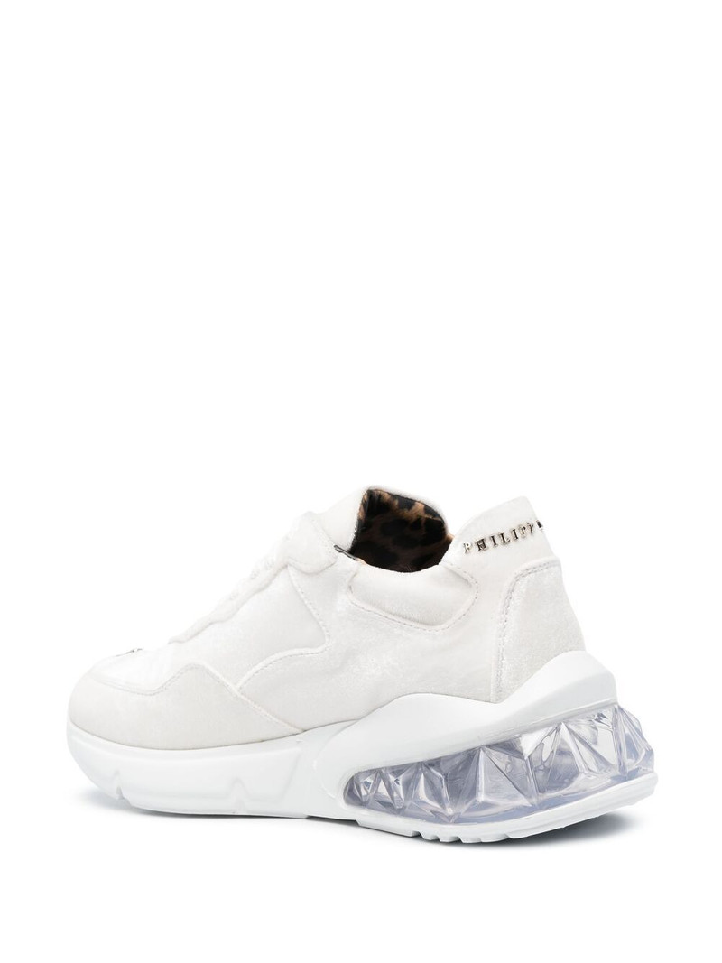 Runner velvet trainers 3