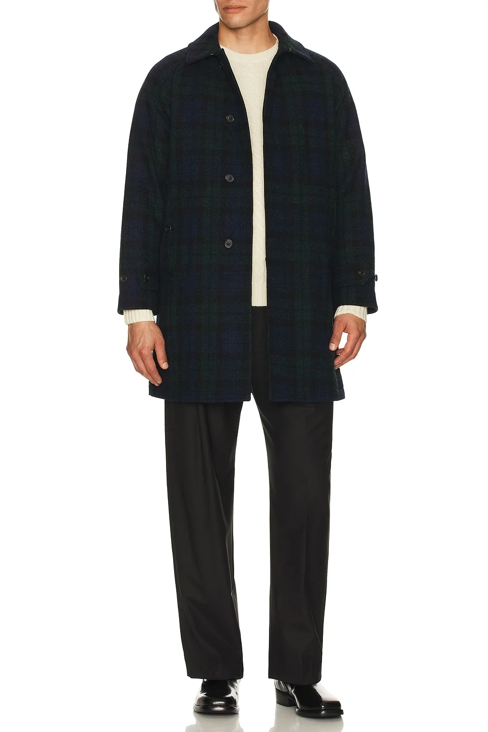 Bal Collar Coat Harris Tweed - 1