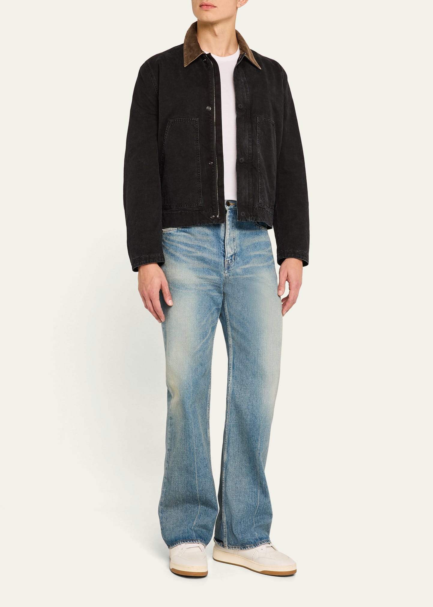 Men's Canvas Corduroy-Collar Work Jacket - 2