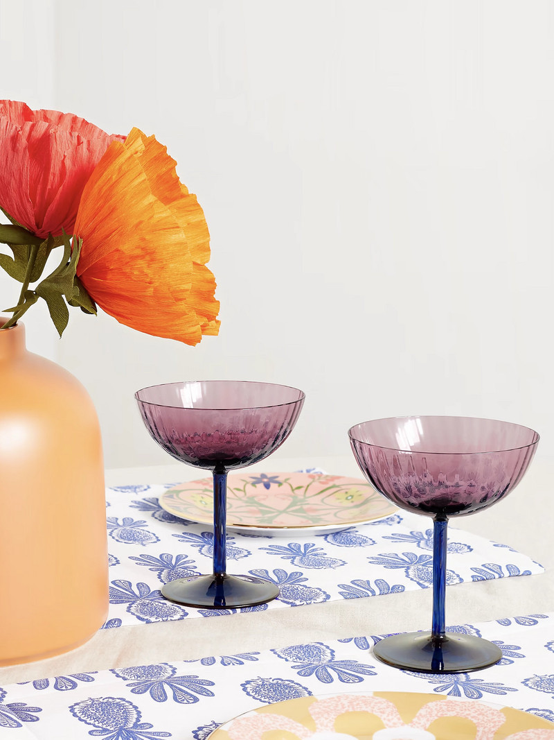 La DoubleJ Set Of Two Murano Glass Champagne Coupes outlook