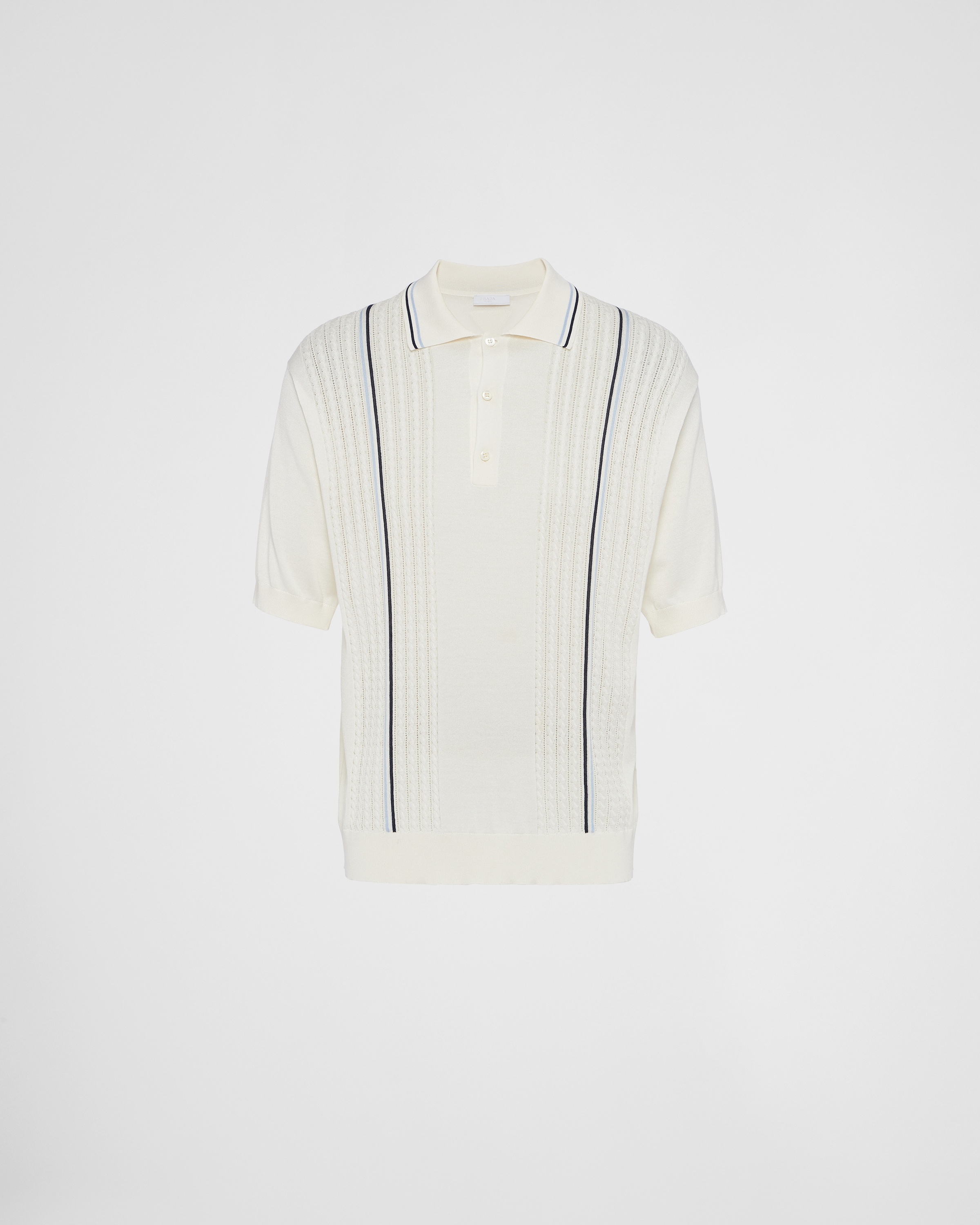 Silk and cotton polo shirt - 1