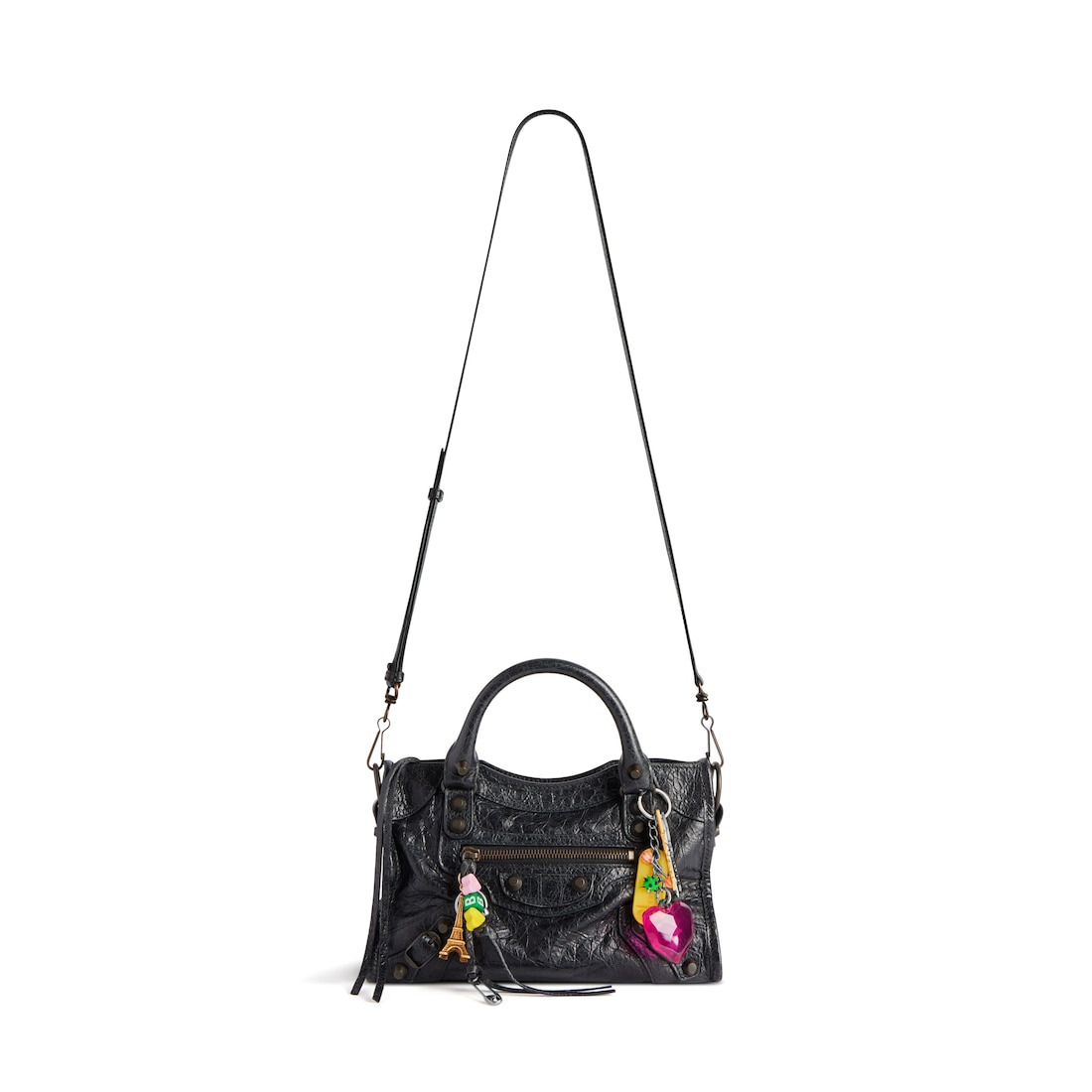 Women's Le City Mini Bag With Charms in Black - 4