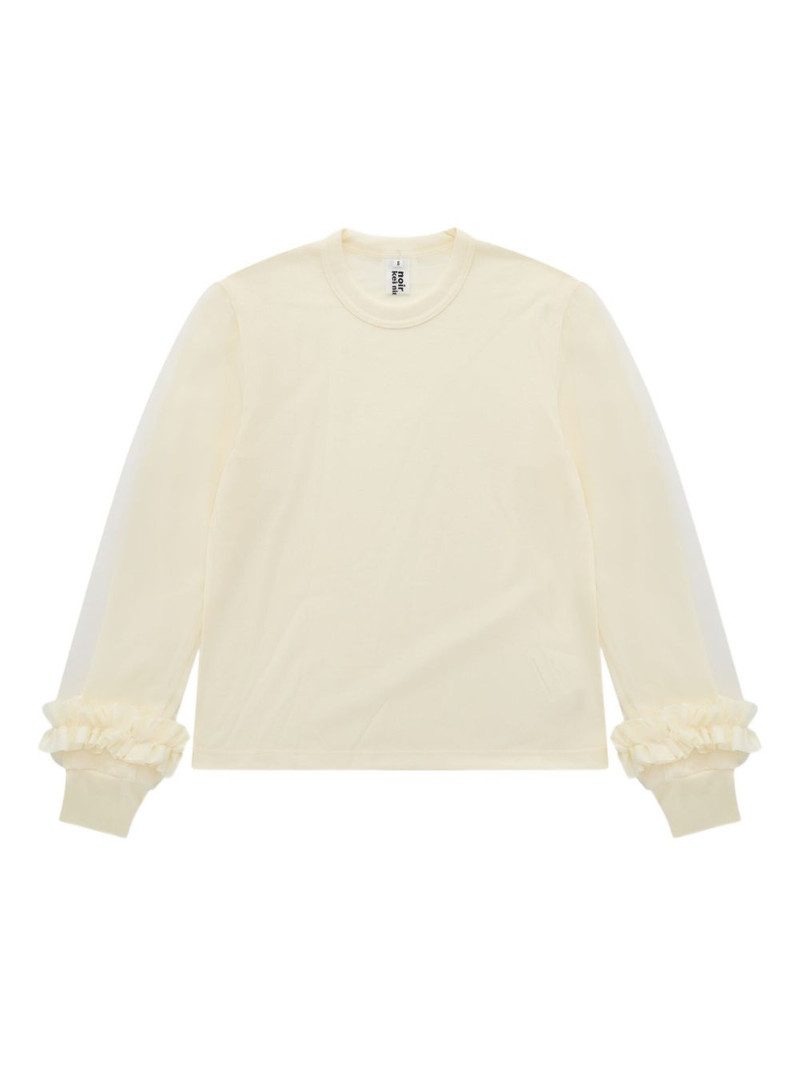 ruffled-sleeve sweatshirt 1