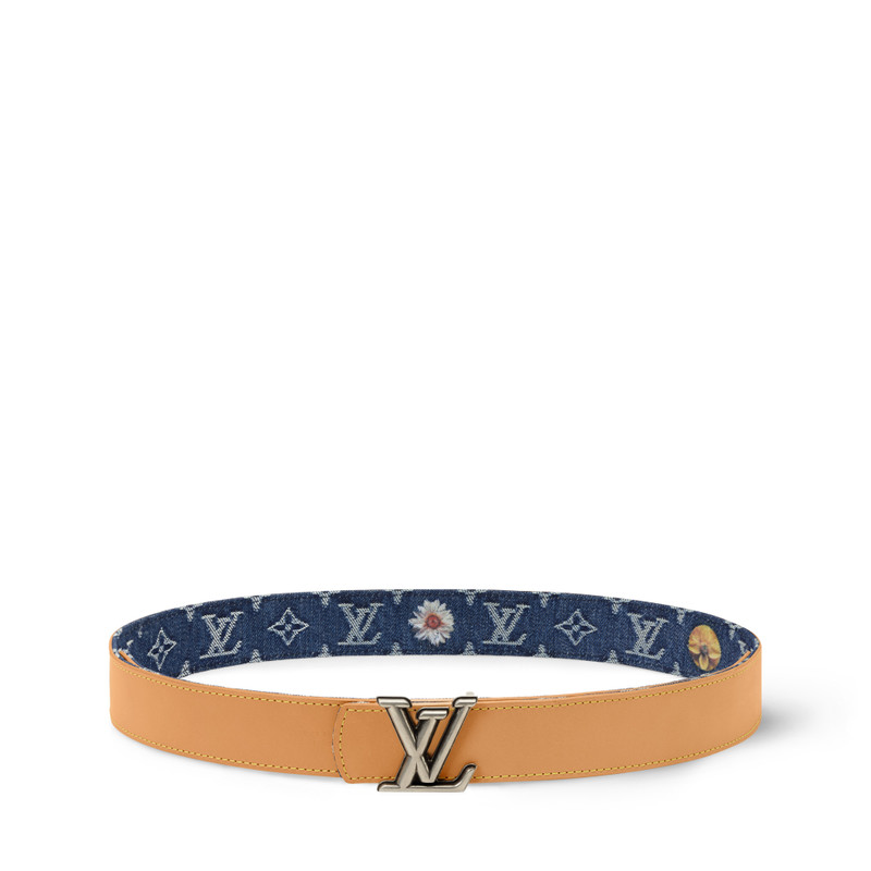 LV Dimension Monogram Denim Flower 35mm Reversible Belt 3