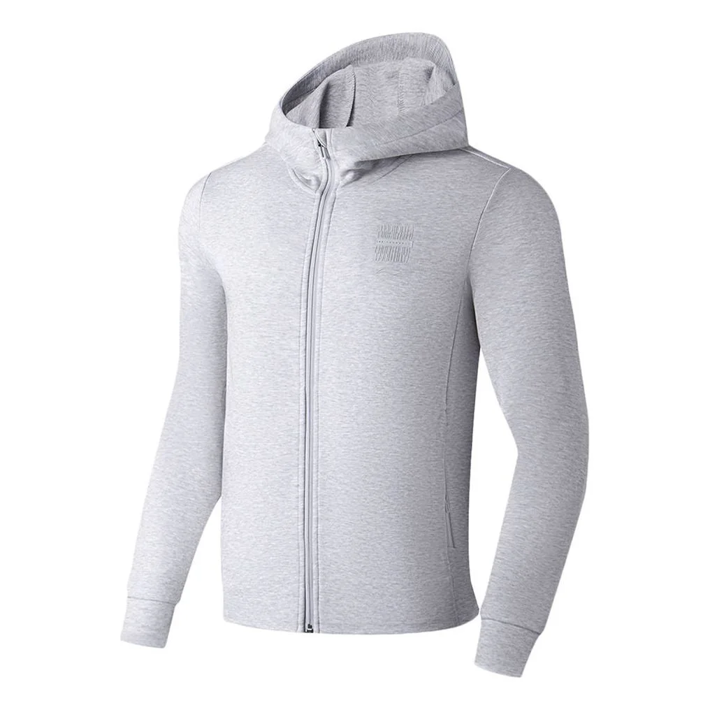 리닝 GYM 훈련 후드 재킷 'Grey White'AWDT113-8 - 1