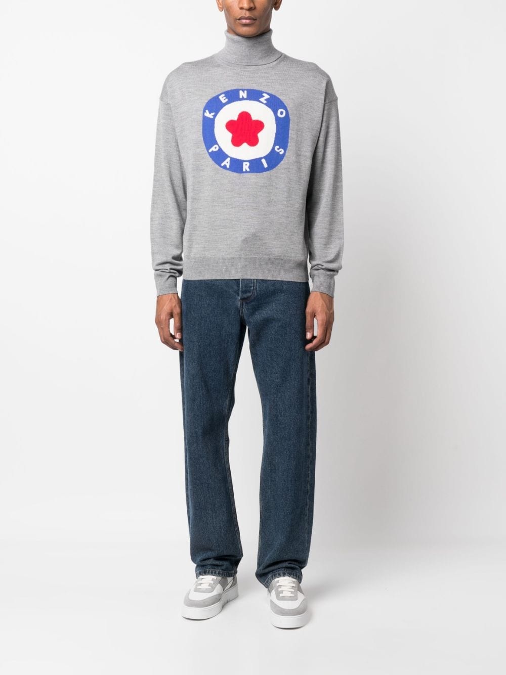 roll-neck fine-knit jumper - 2