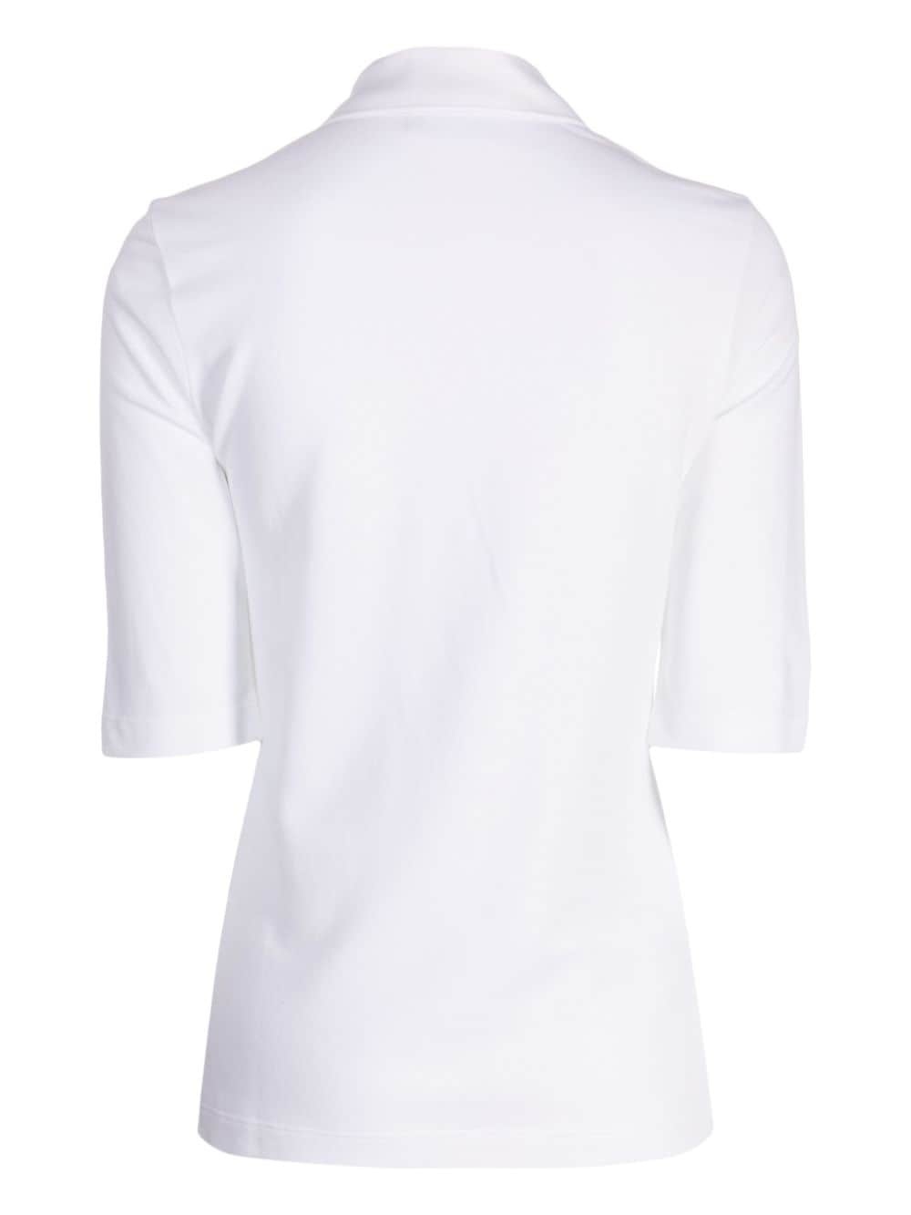 logo-embroidered cotton polo shirt - 2