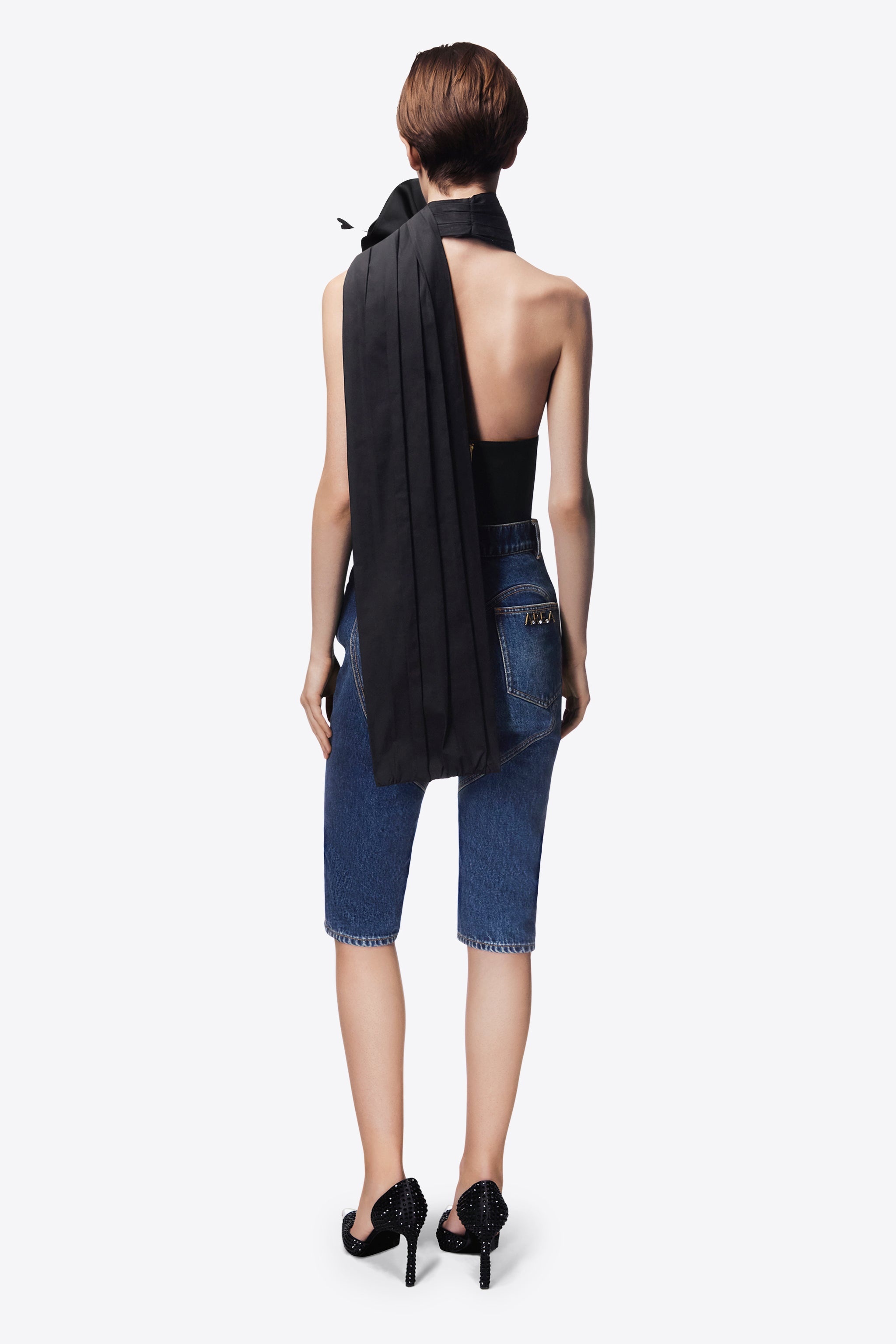 FLOWER CORSAGE HALTER TOP - 5