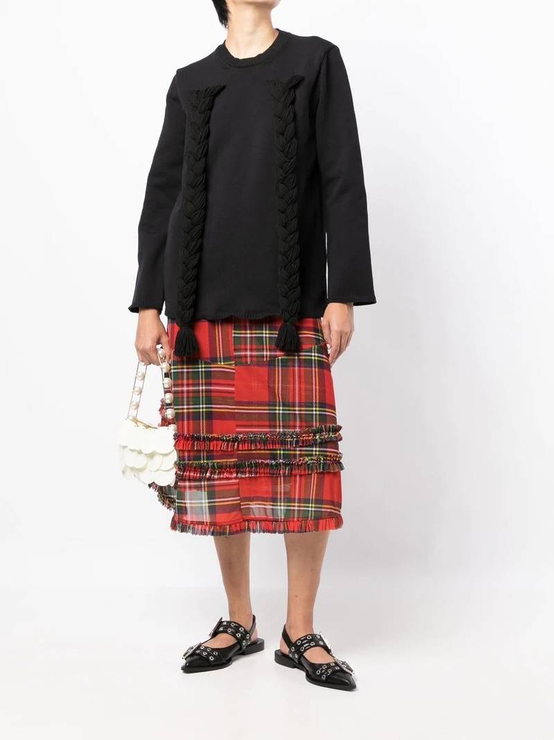 Comme des Garçons Comme des Garçons braided-detail long-sleeve jumper outlook