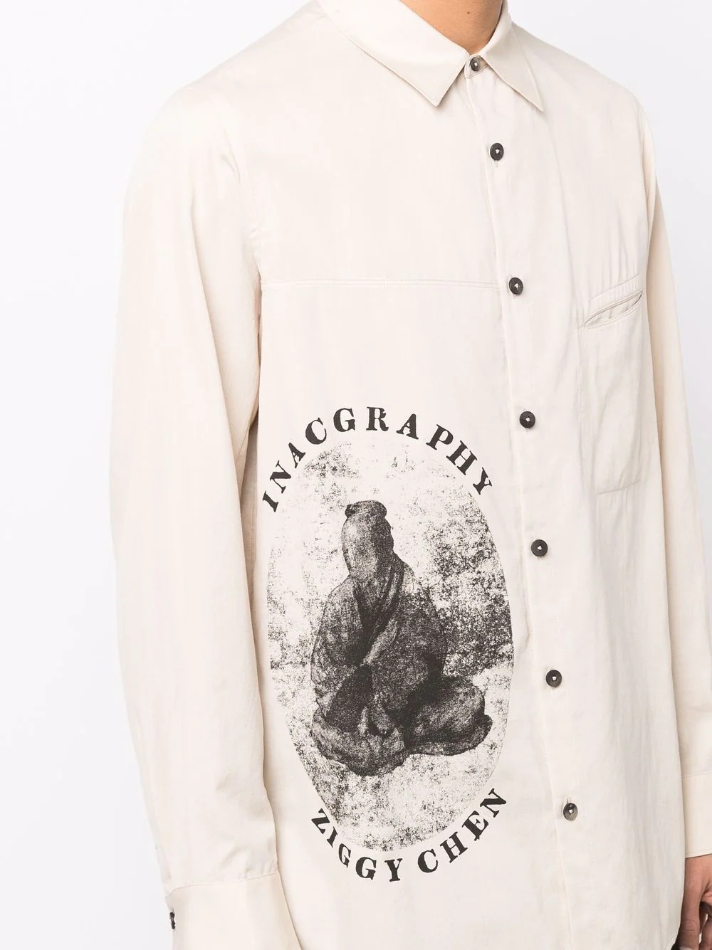 graphic-print long-sleeved shirt - 5