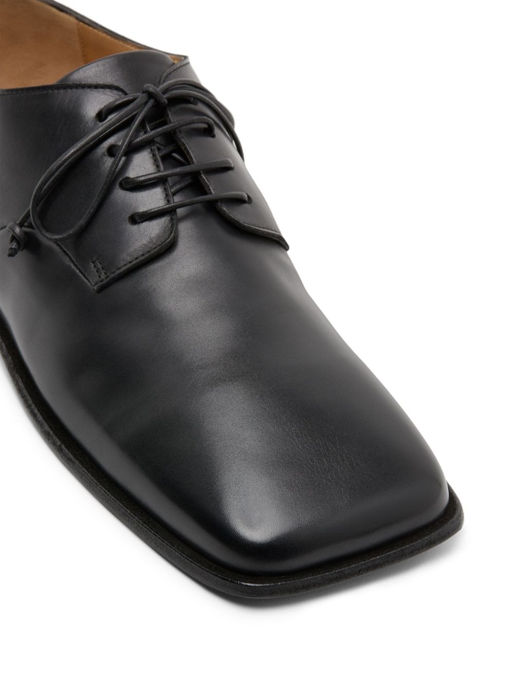 square-toe leather derby shoes - 4