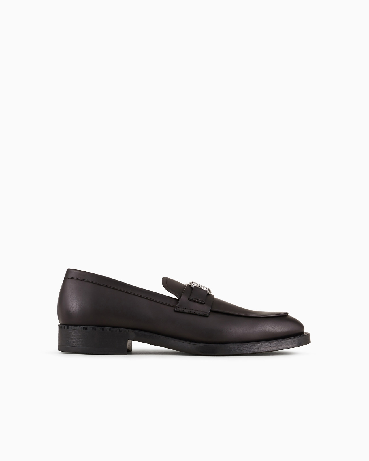 Leather loafers with logo - 1