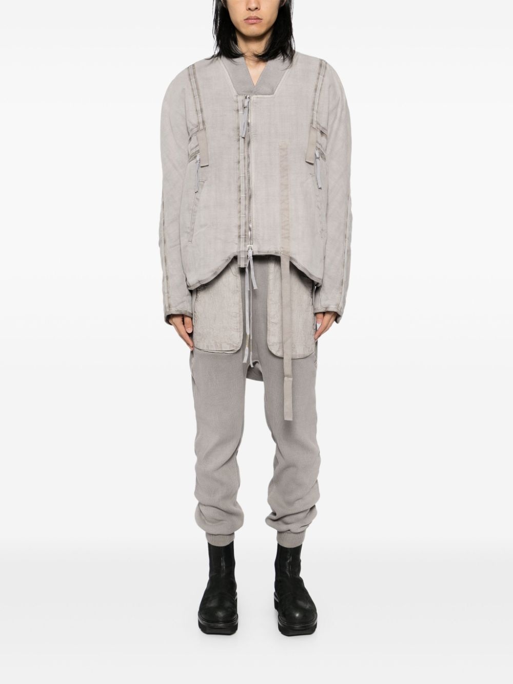 drawstring drop-crotch trousers - 2