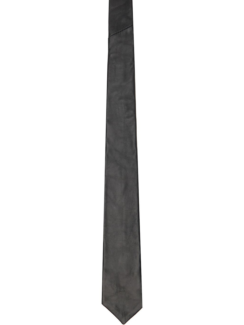 Black Timo Leather Tie 1