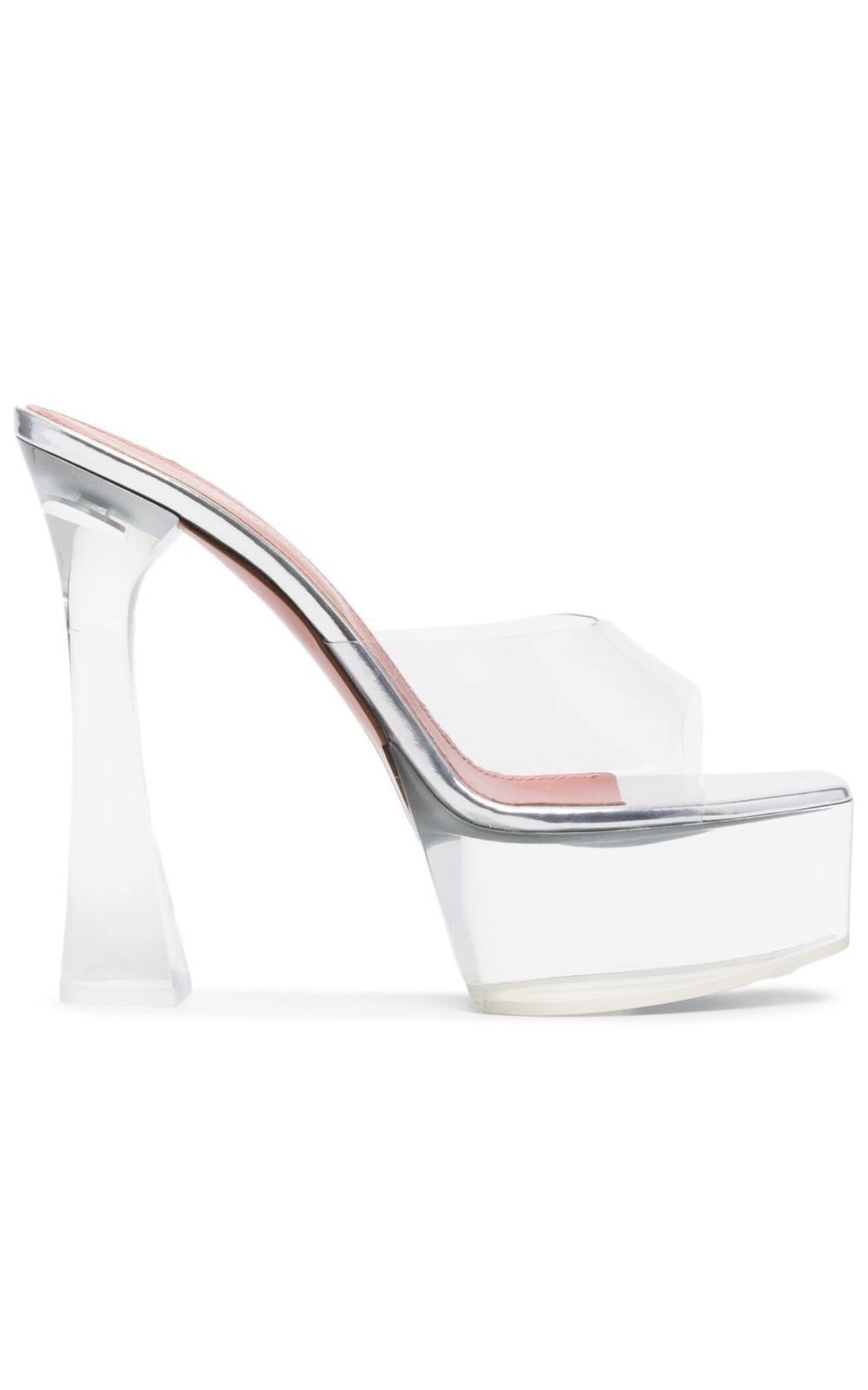 Dalida Glass PVC Platform Mules - 1