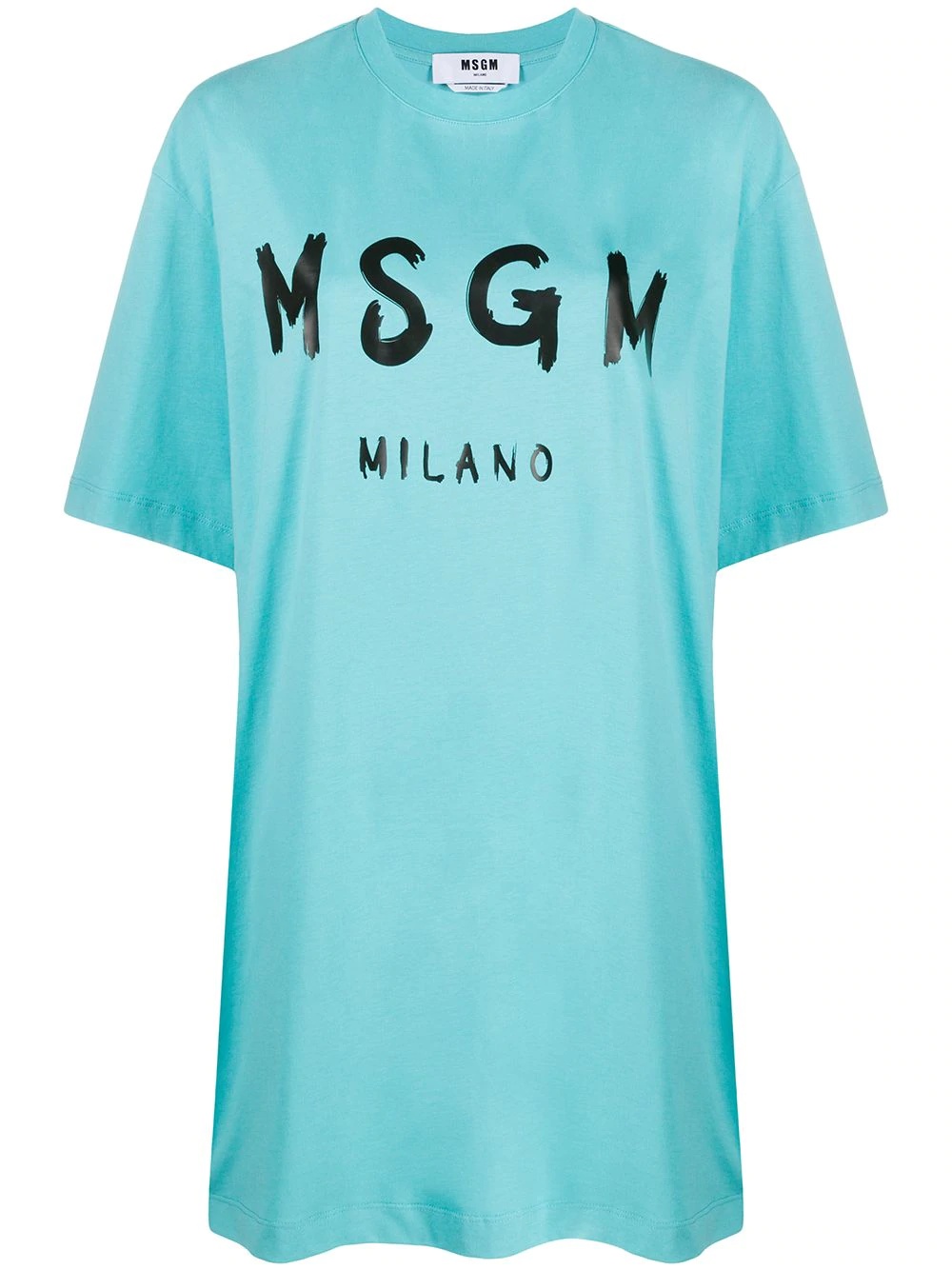 logo-print oversized T-shirt dress - 1