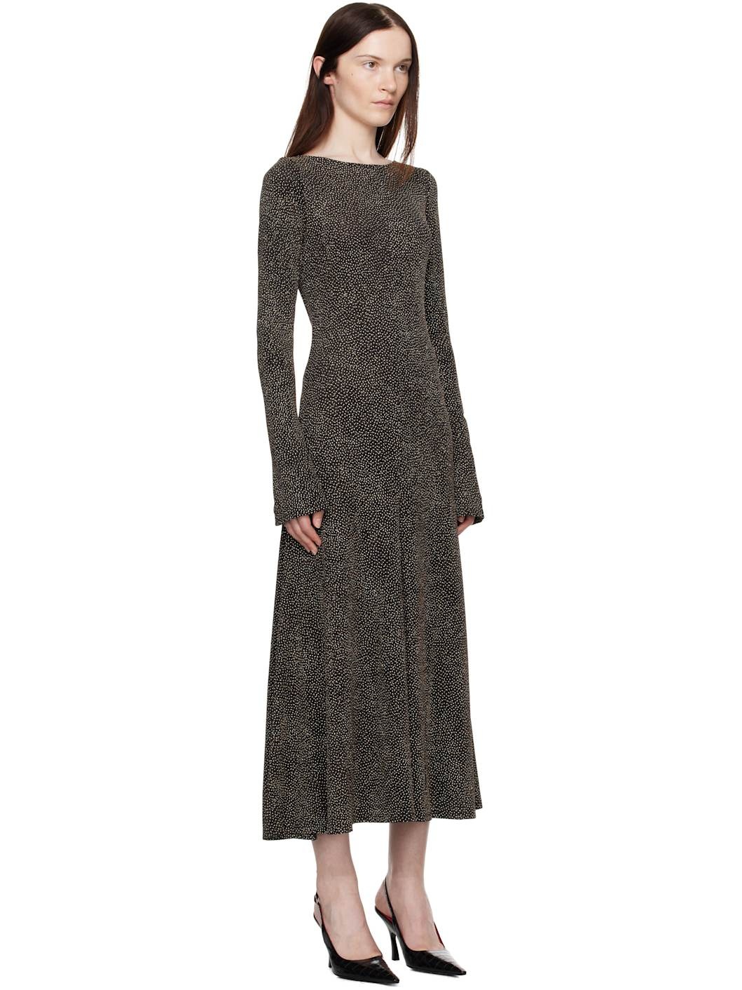 Black & Gold Baes Open Back Maxi Dress - 2