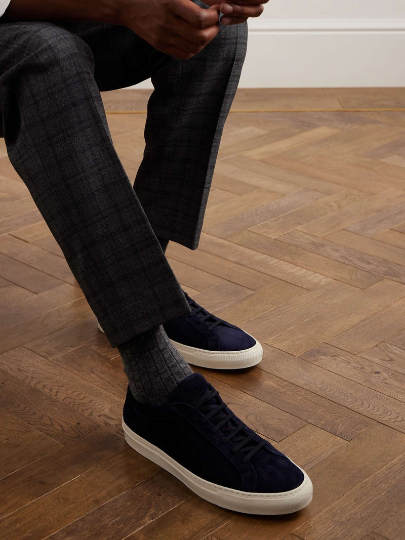 Common Projects Original Achilles Waxed-Suede Sneakers outlook