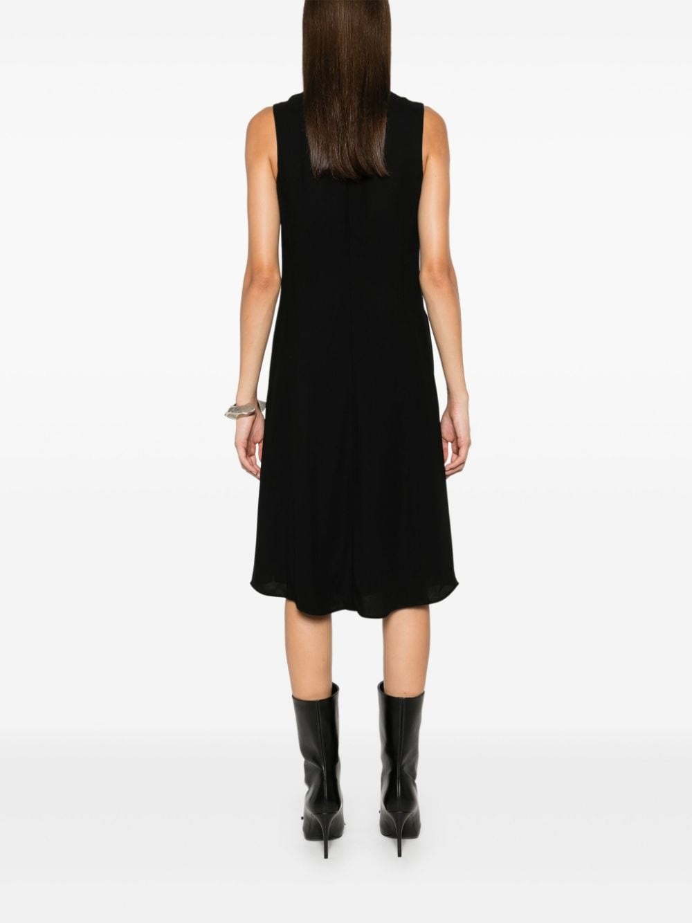4G-motif crepe midi dress - 4