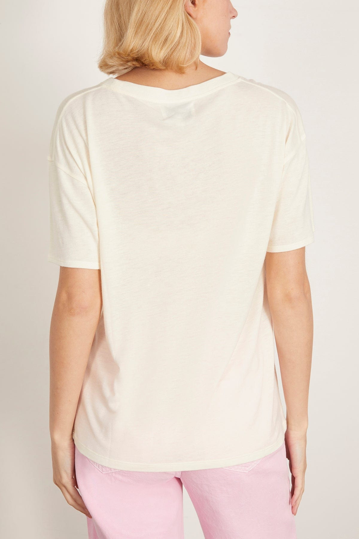 Short Sleeved T-Shirt in Ivory - 5