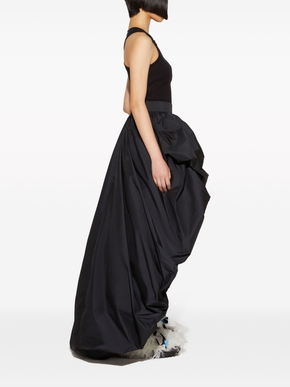 asymmetric taffeta full skirt - 3
