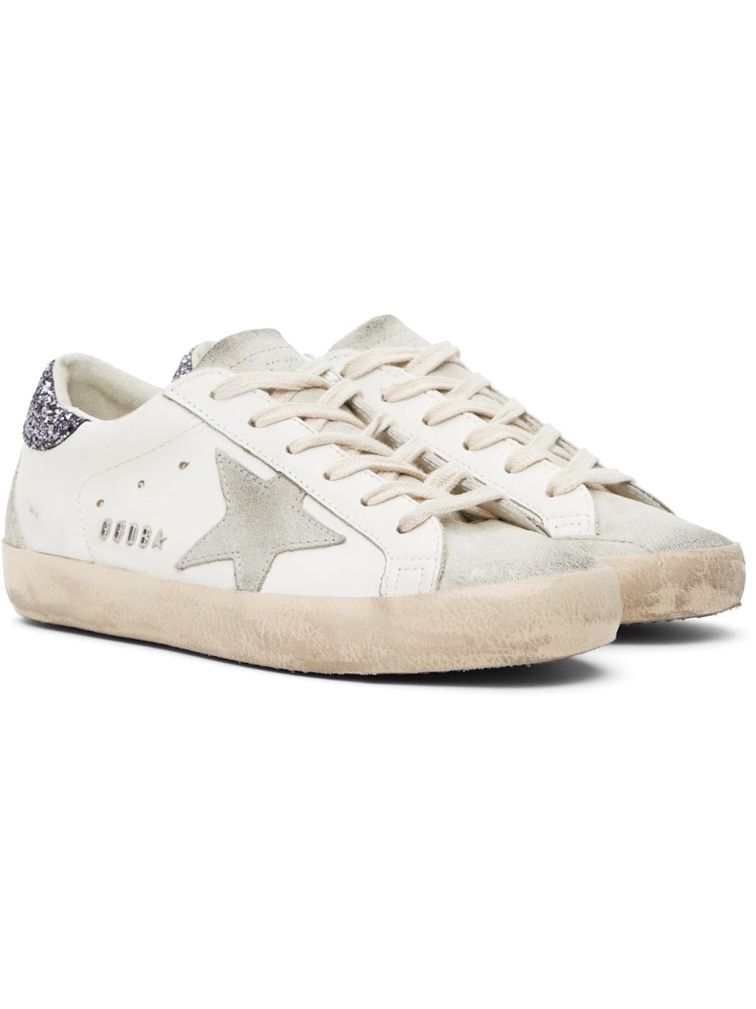 White & Gray Super-Star Sneakers - 4