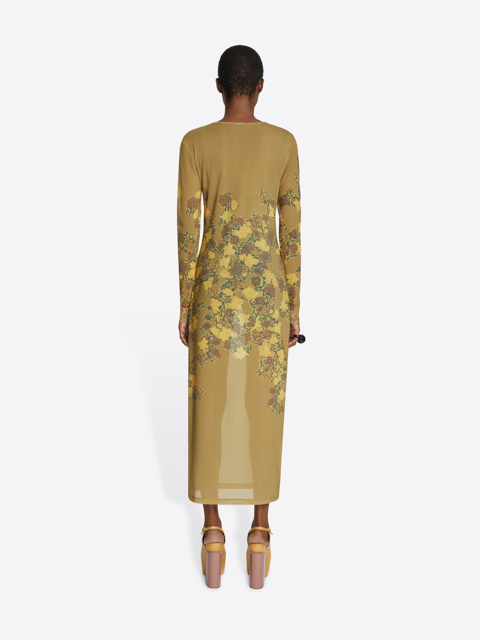 FLORAL MESH DRESS - 4