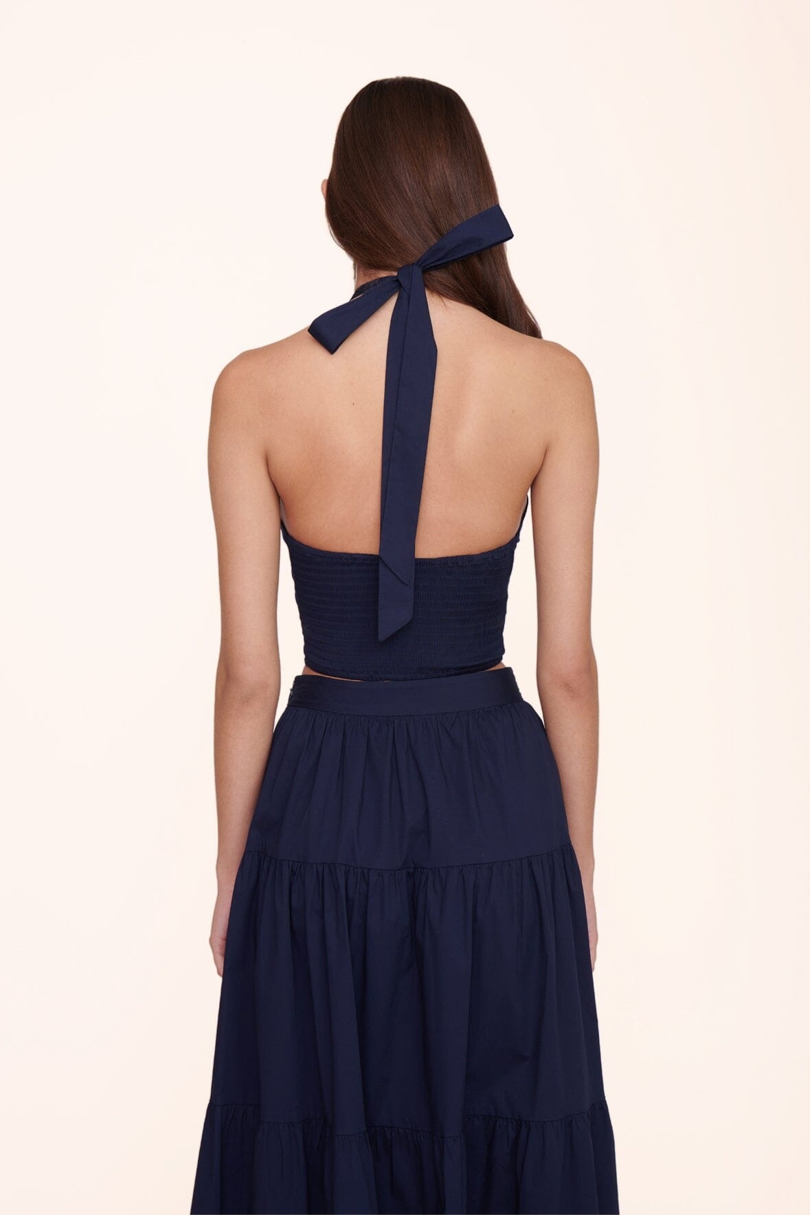 STAUD SMOCKED KAI TOP | NAVY - 6