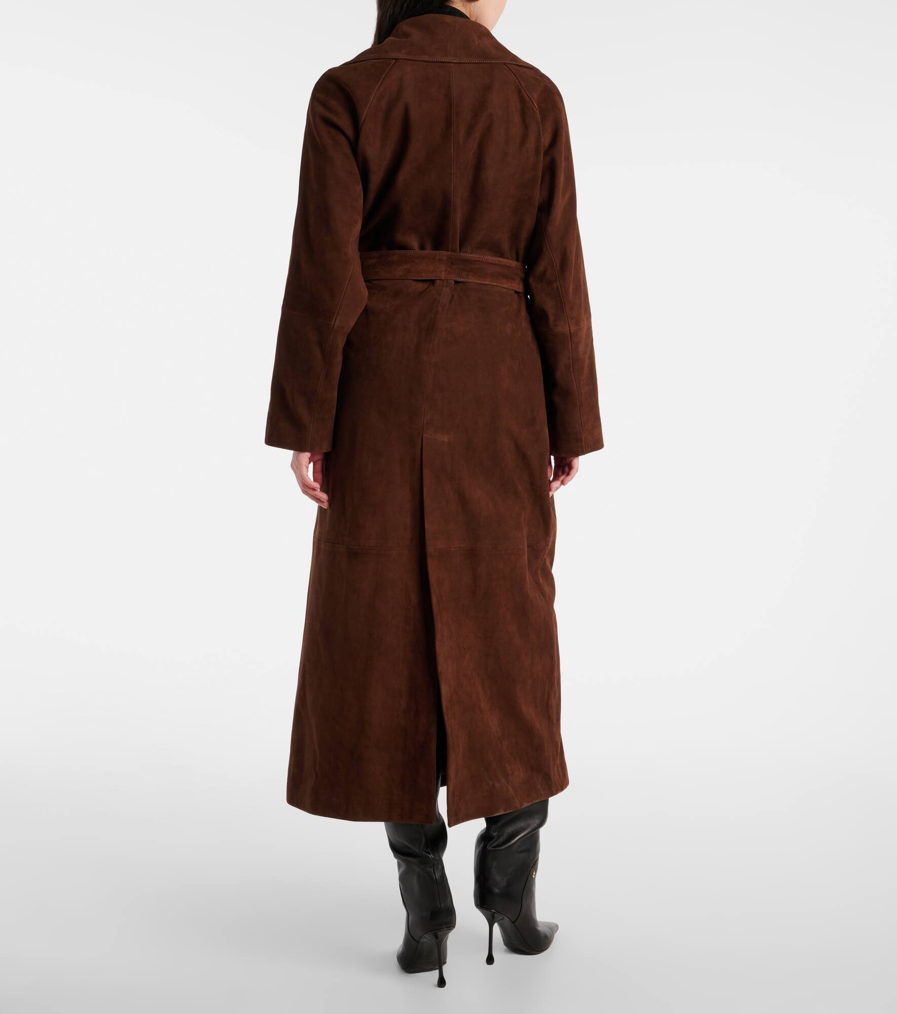 Althea suede wrap coat - 3