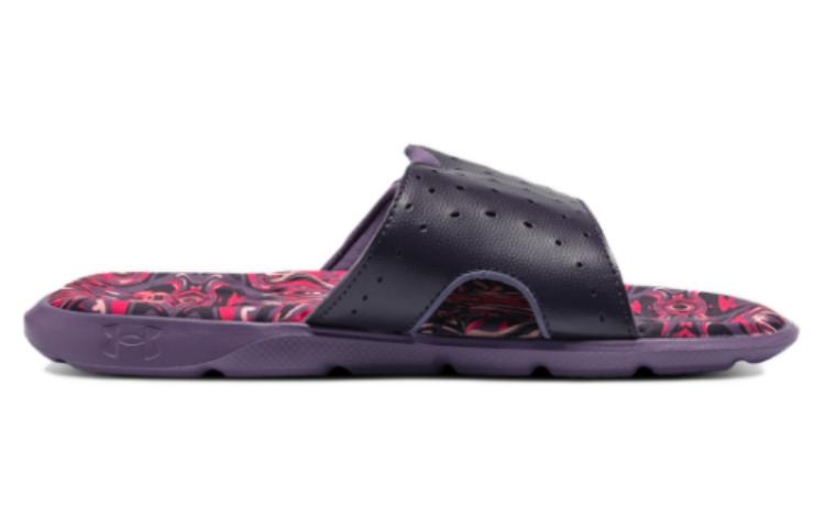 (WMNS) Under Armour Ignite Pro Graphic Footbed Slides 'Tux Purple Marble' 3026029-500 - 3