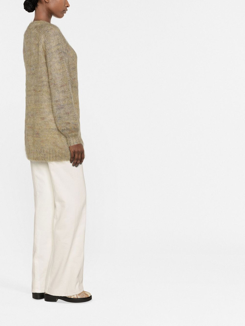 brushed-effect crew-neck cardigan 3