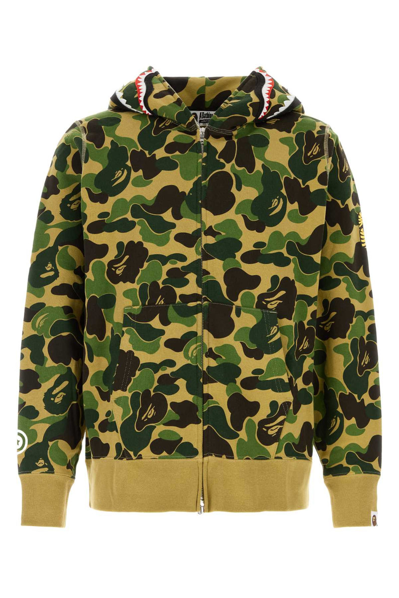Bape Camo-Print Cotton Hoodie — Green 1