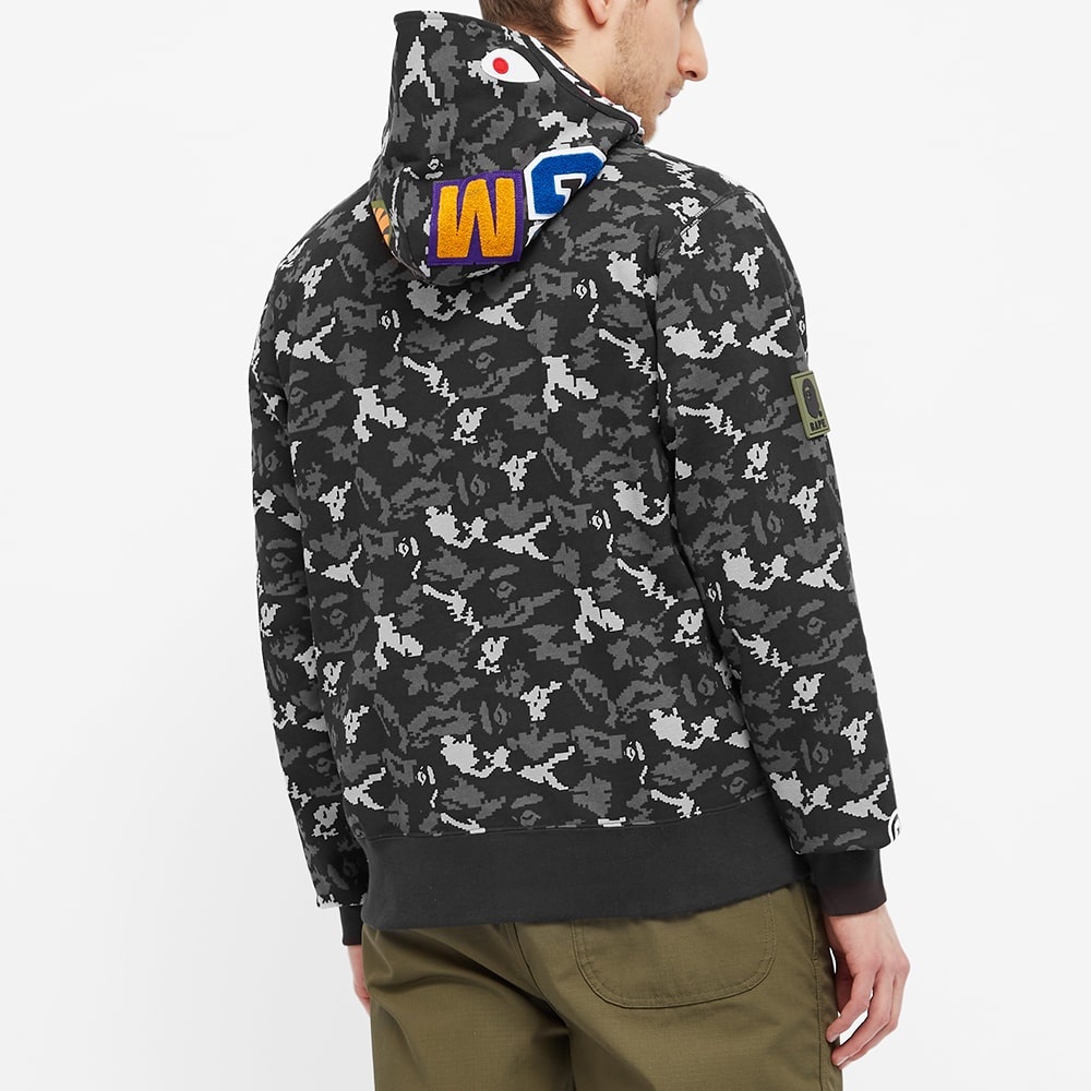 A Bathing Ape Digital Camo Shark Wide Hoody - 6