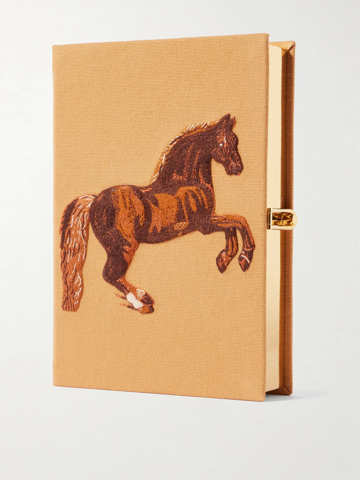 Whistlejacket Embroidered Appliquéd Canvas Clutch - 1