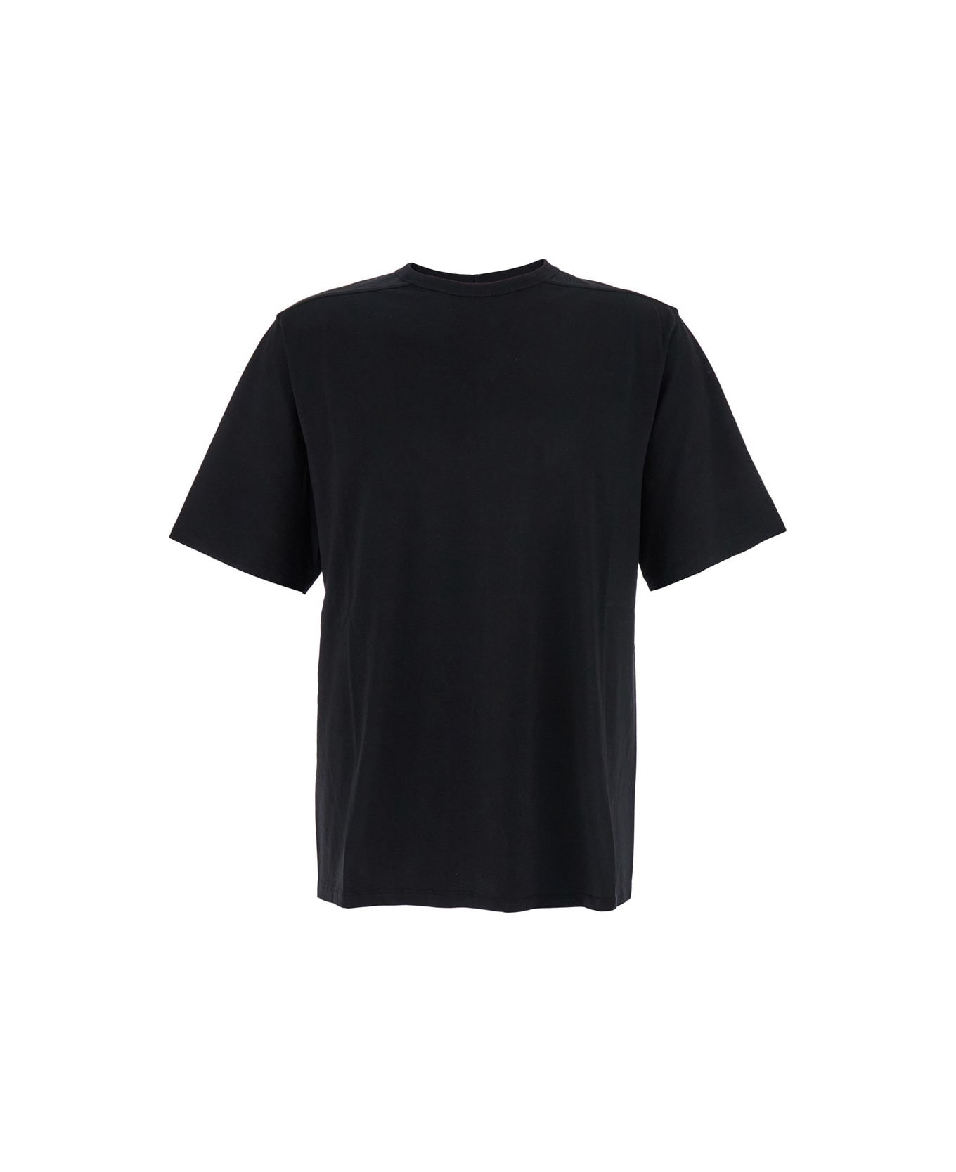 'brad' Black Crewneck T-shirt With Rear Stitching In Cotton Man - 1