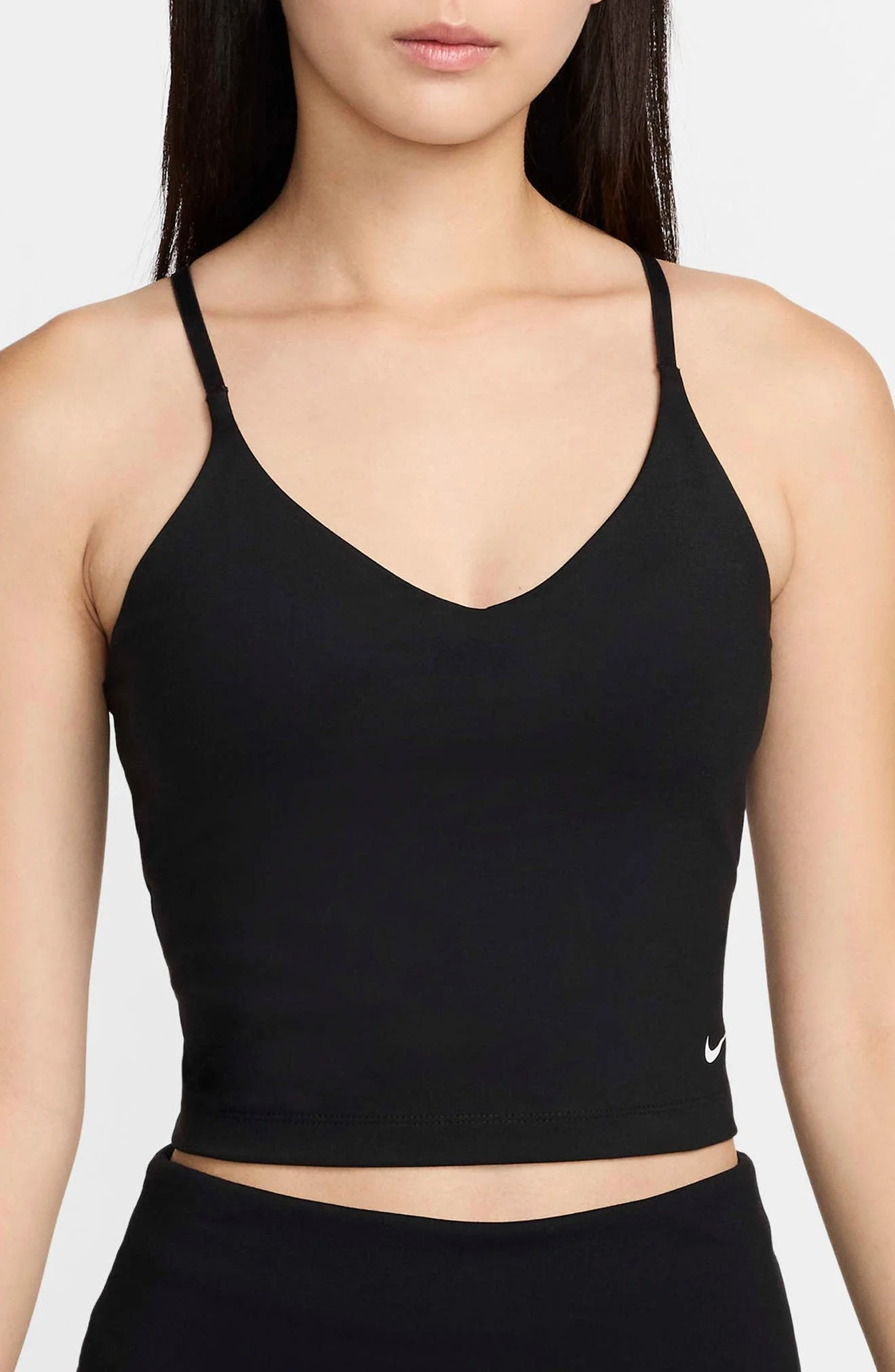 Nike Indy Light-Support Padded Sports Bra Tank in 010 Black/White at Nordstrom - 1