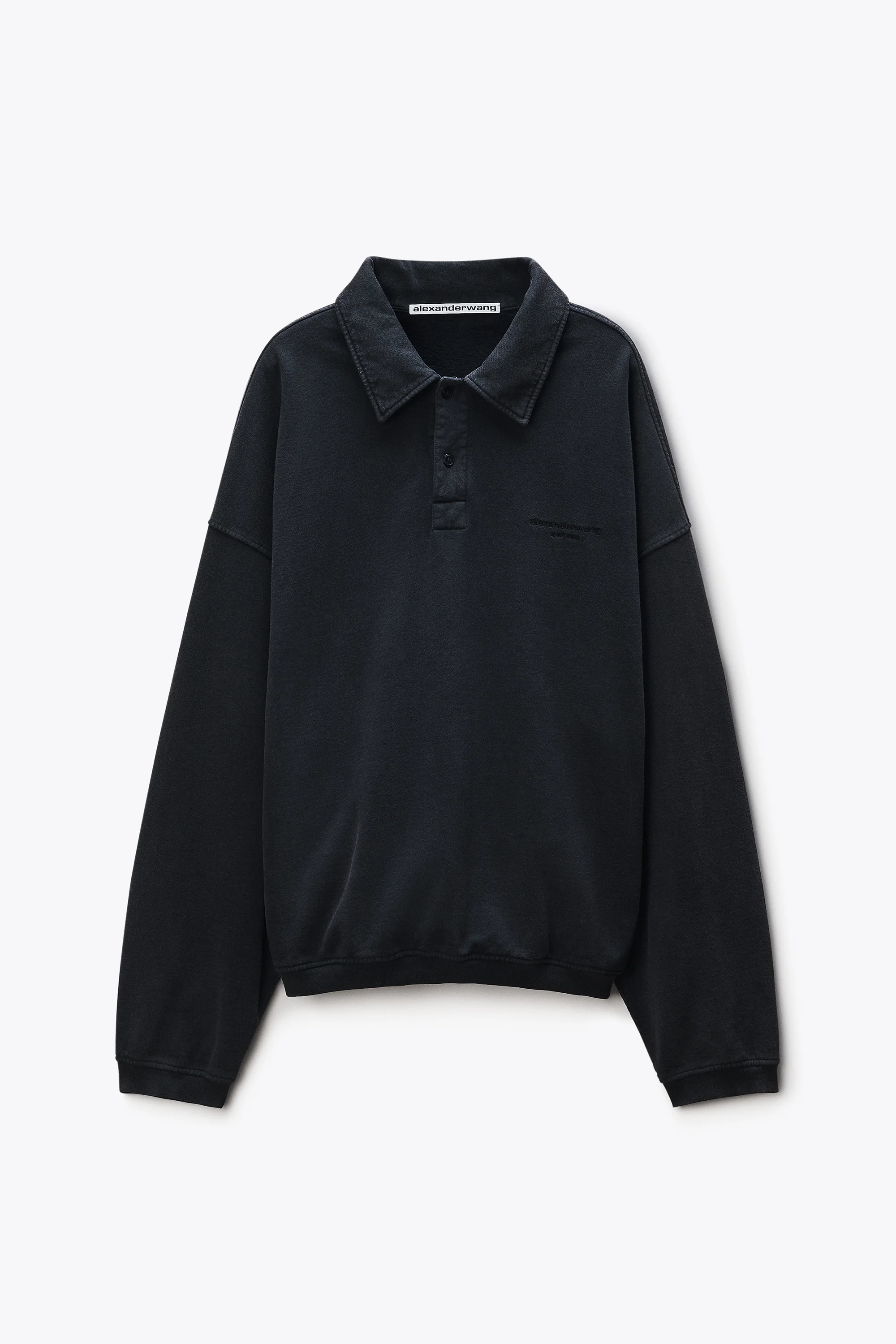 Long Sleeve Polo in Cotton Oversized - 1