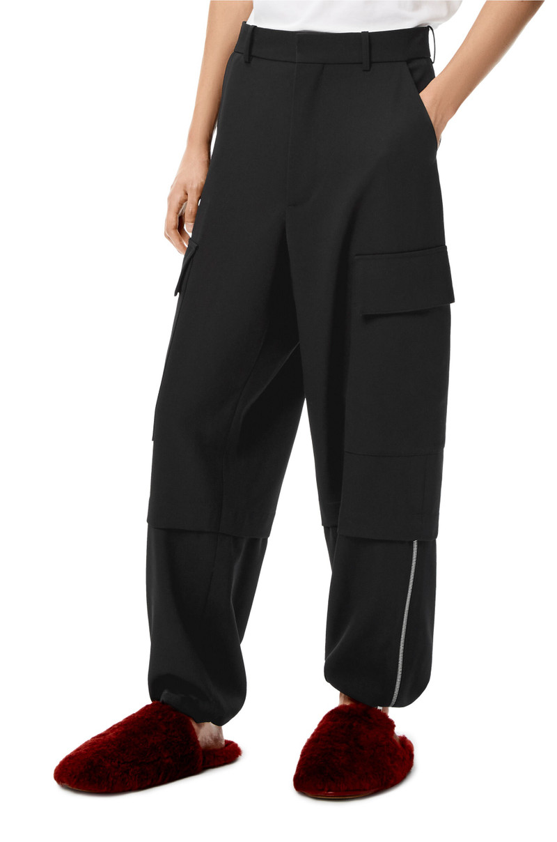 Loewe Tailored cargo trousers in wool outlook