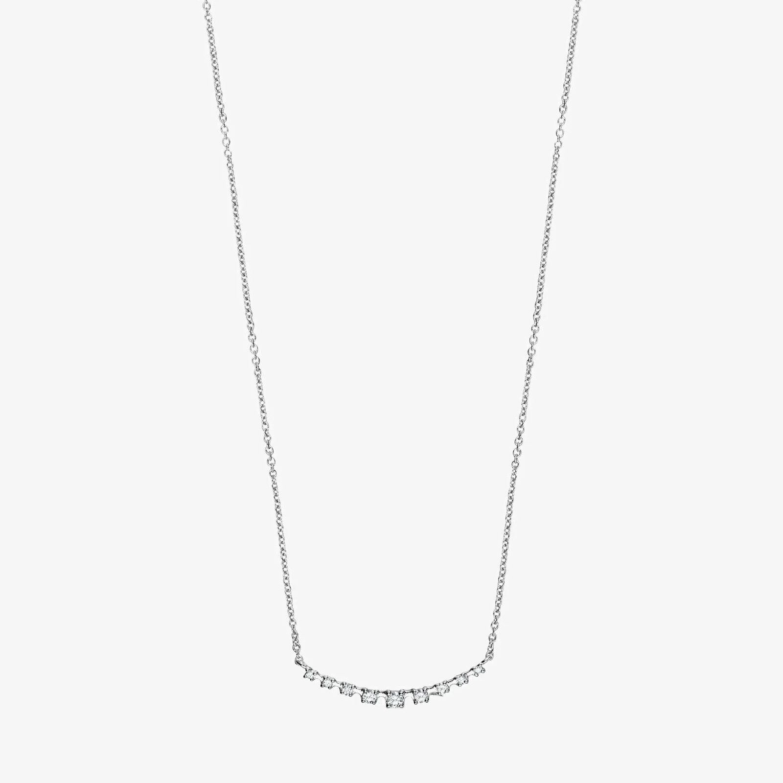 Riviere Necklace in 18K white gold with Diamonds - 1