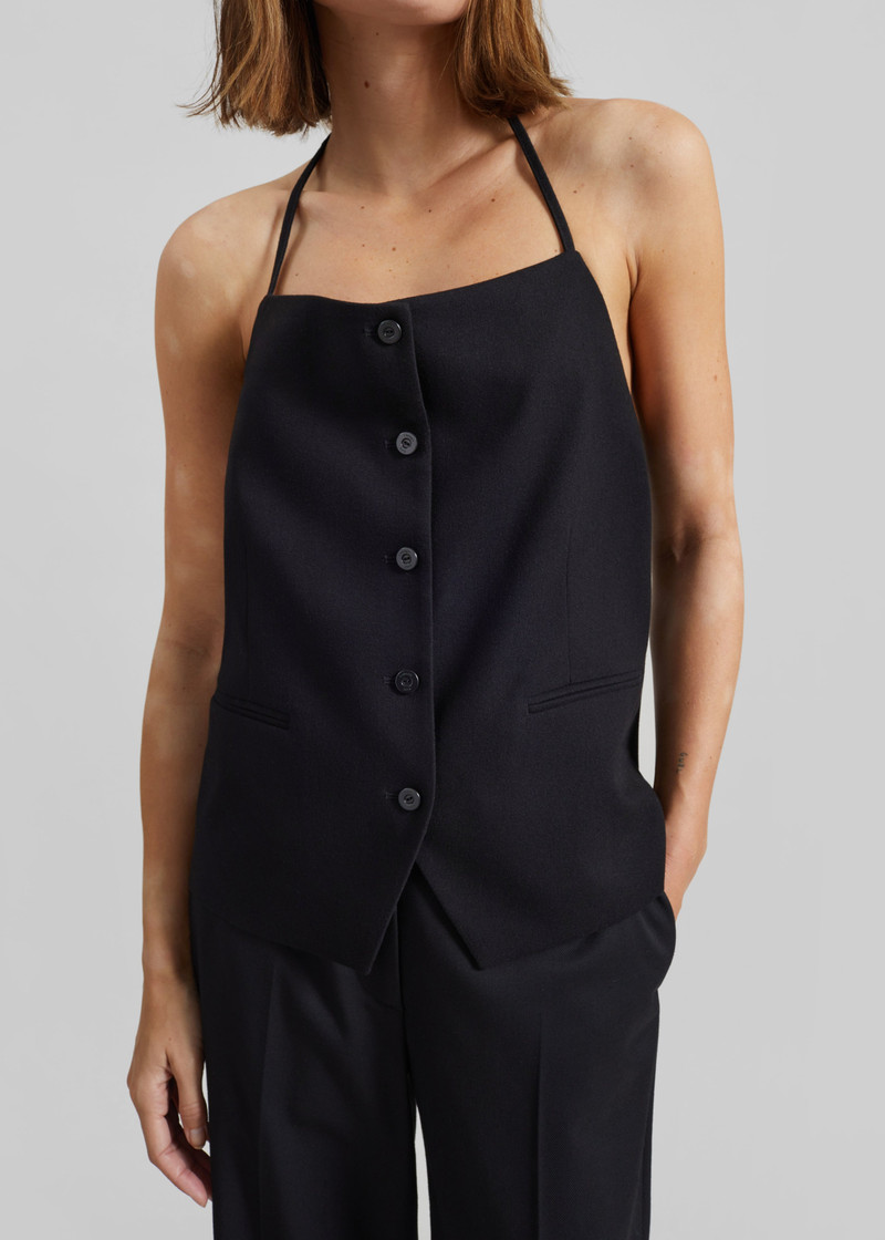 Melwin Halter Vest - Black 3
