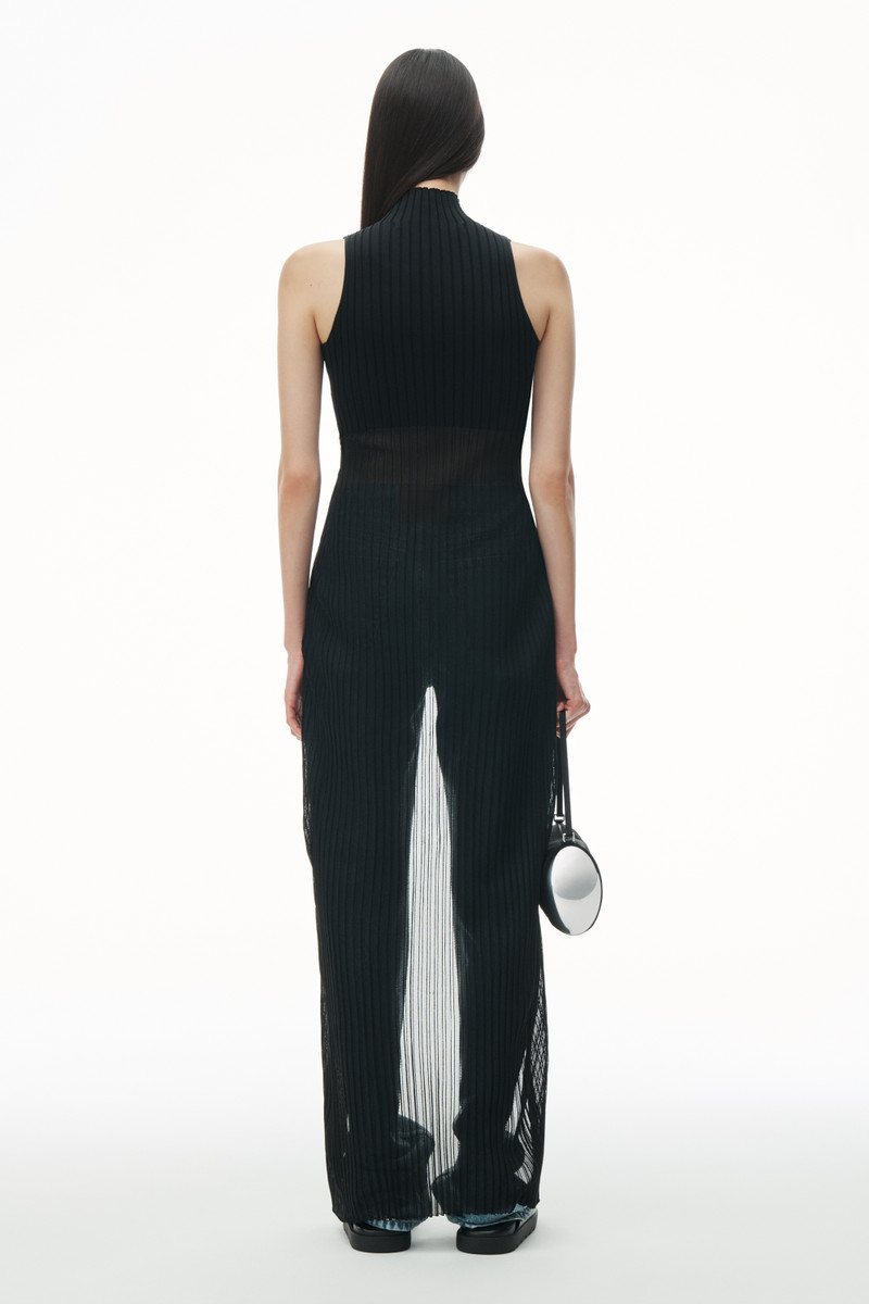 Sheer Ribbed Cutaway Maxi Tunic 5