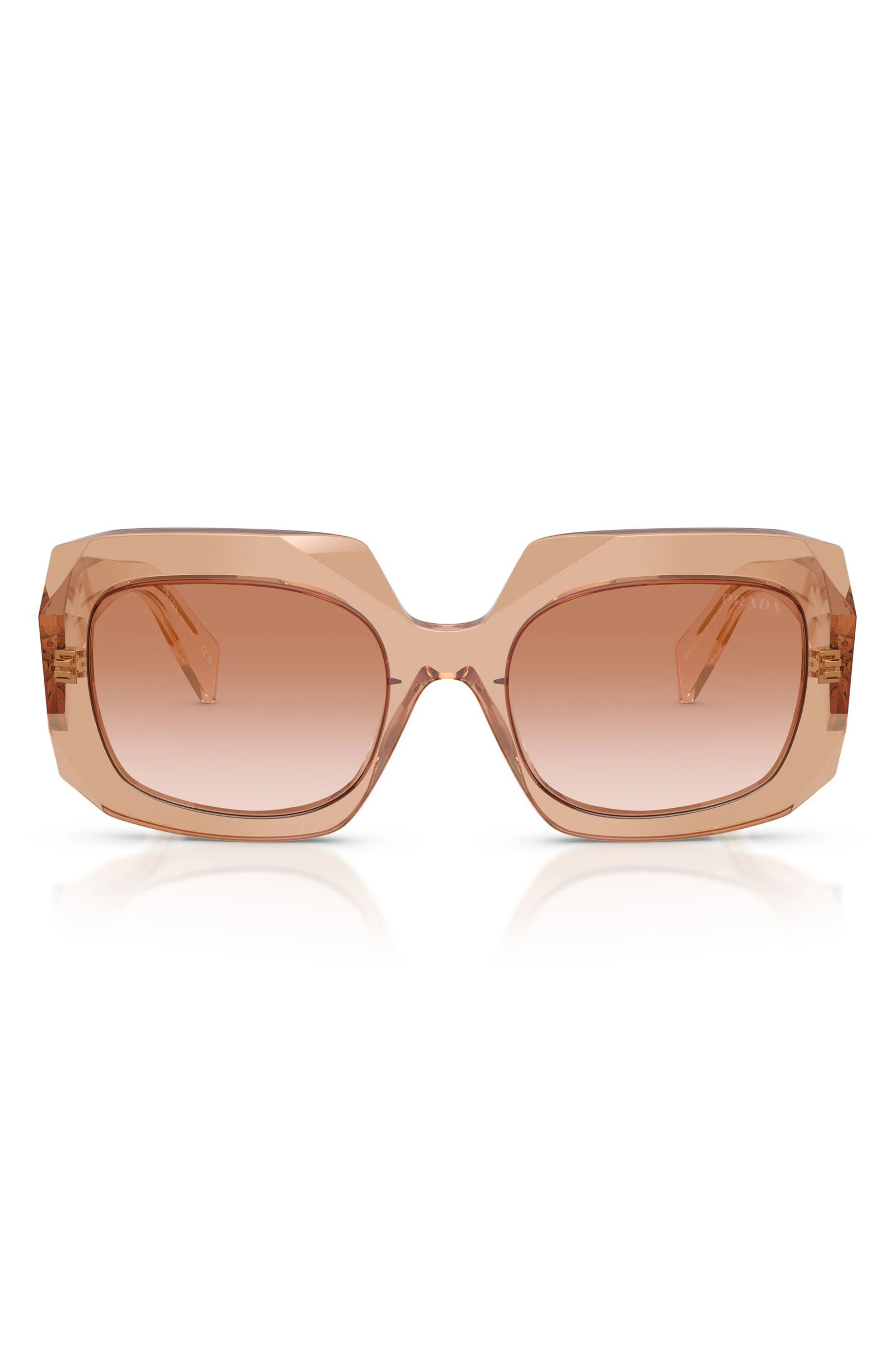 Prada 54mm Square Sunglasses in Chocolate/brown Gradient - 1