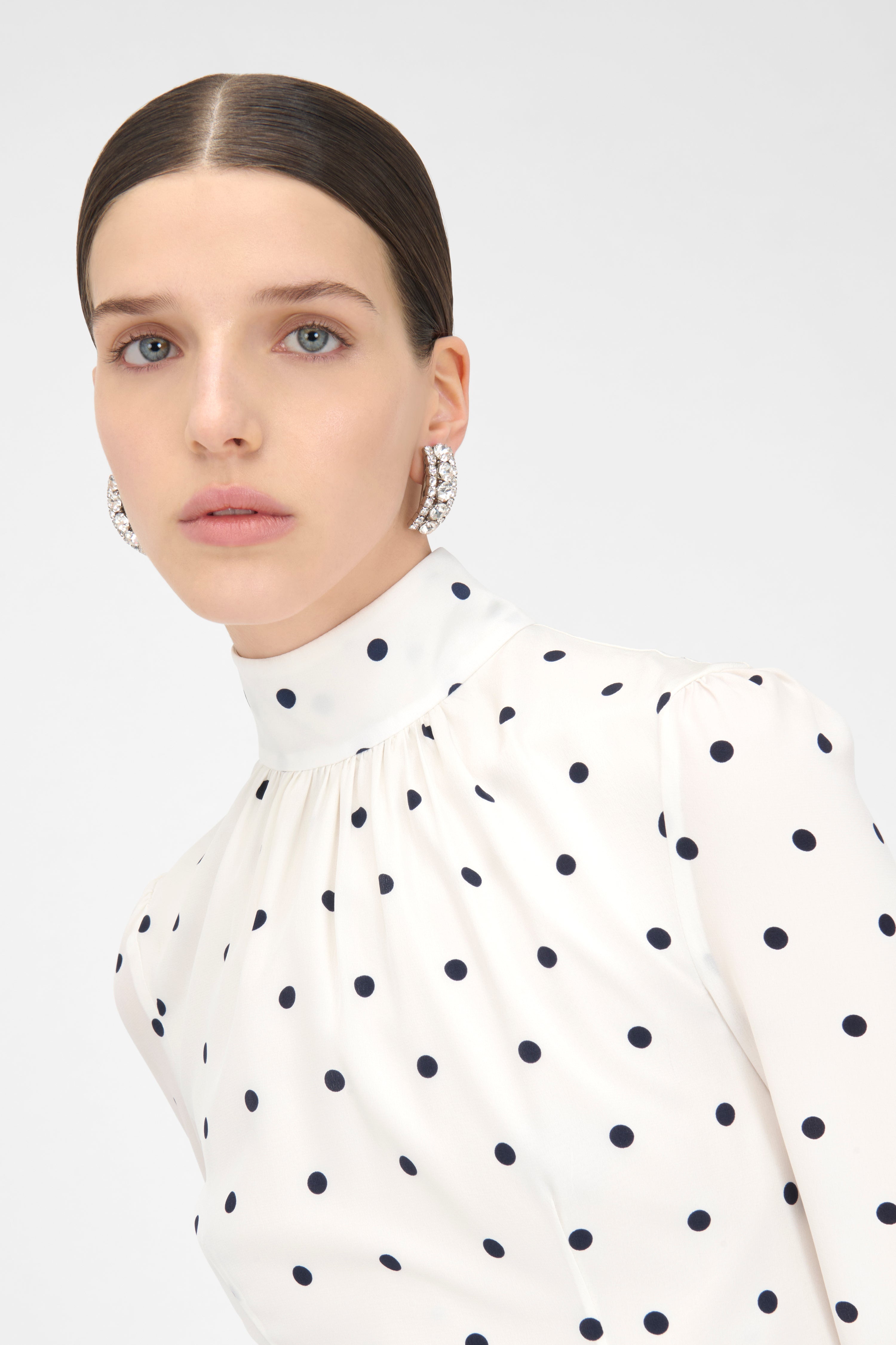 POLKA DOT HIGH NECK DRESS - 7