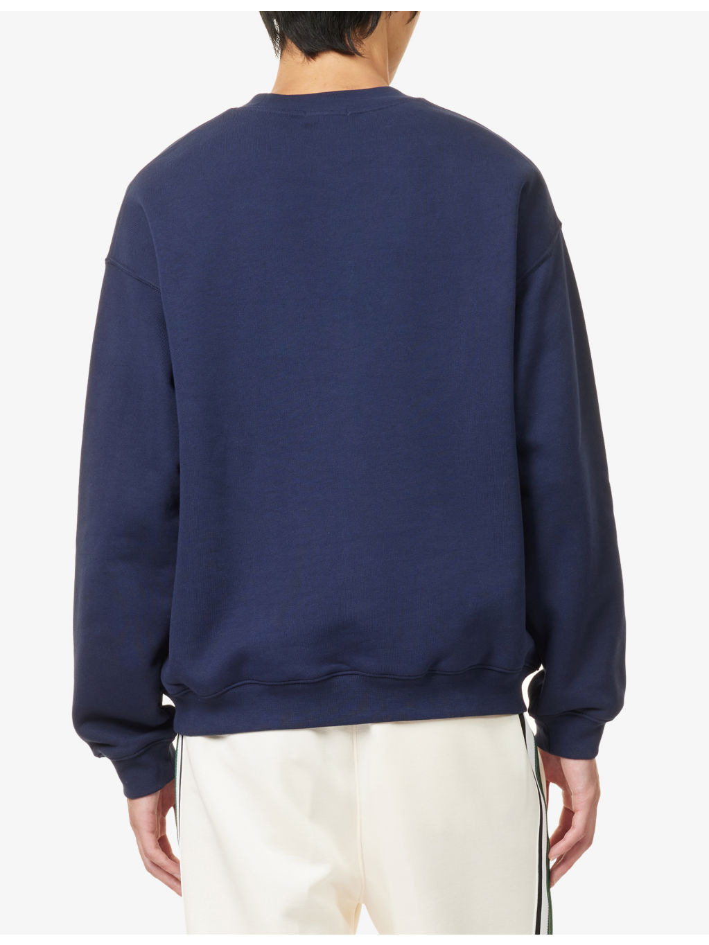 Logo-Patch Crewneck Cotton Sweatshirt - 4