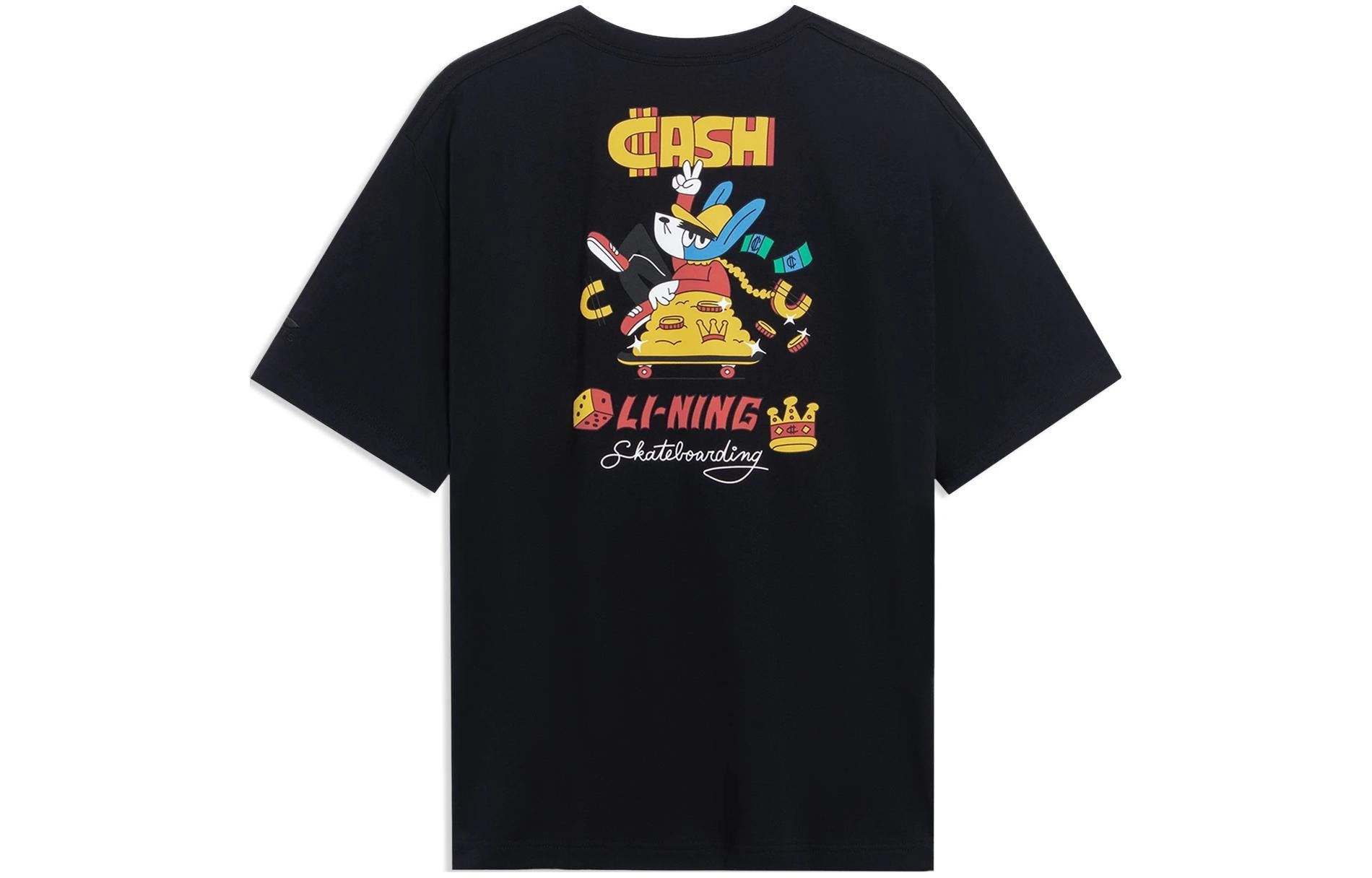 Li-Ning x Pablo Ientile Cartoon Graphic T-shirt 'Black' AHST027-3 - 2