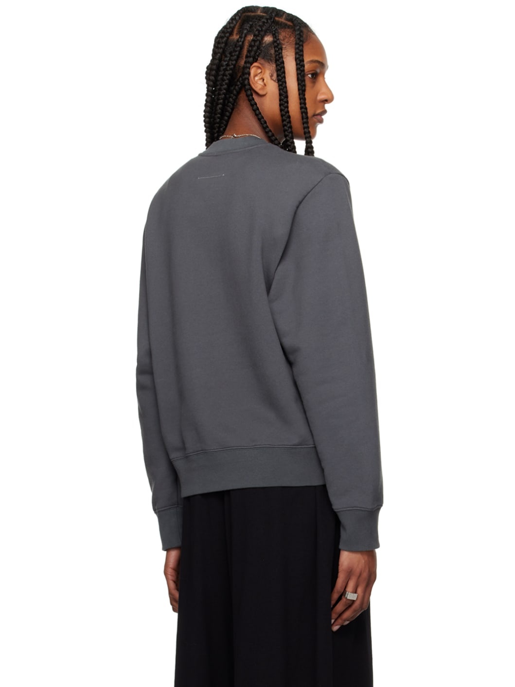 Gray Unbrushed Sweatshirt - 3
