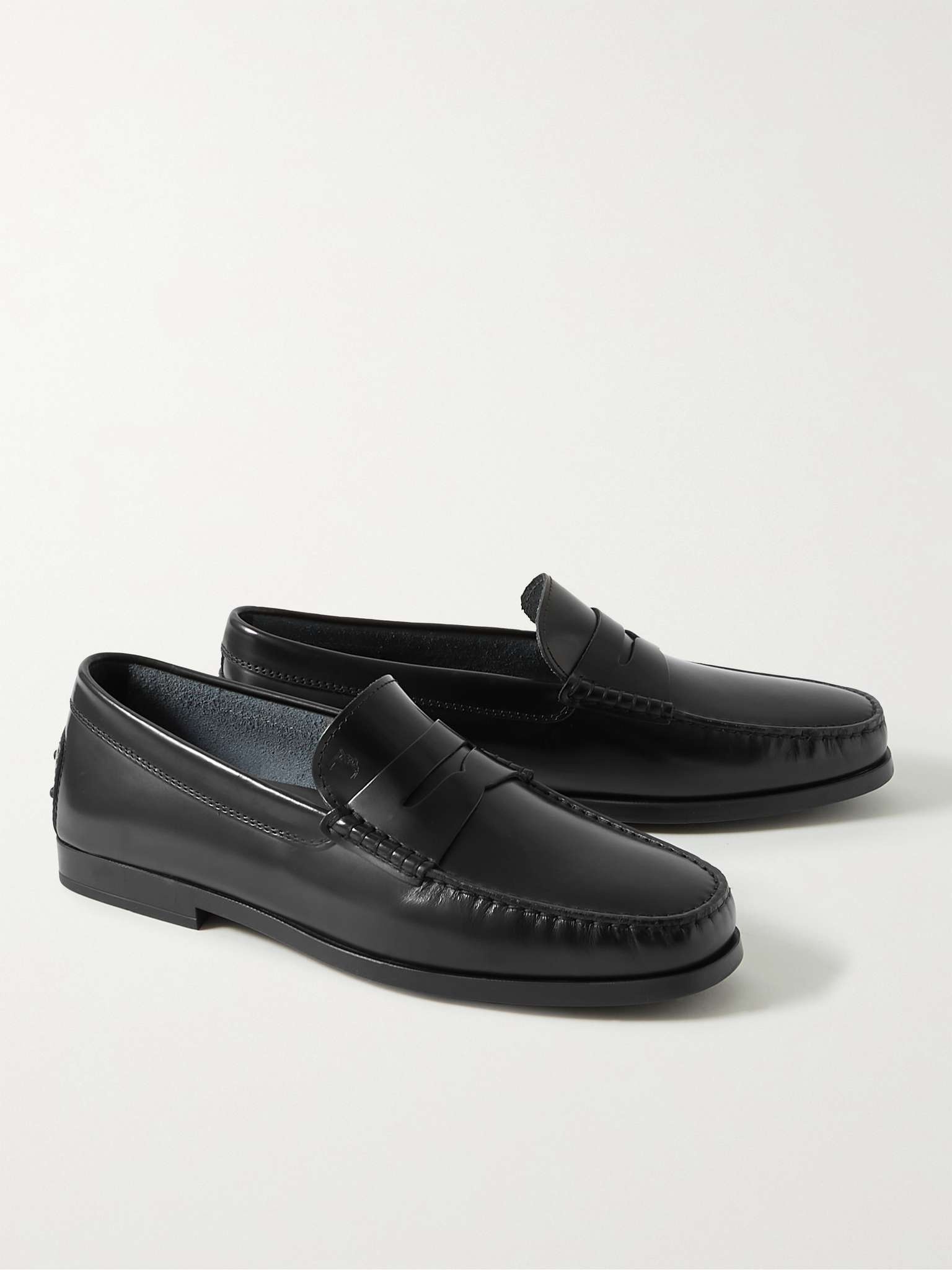 Polished-Leather Penny Loafers - 4